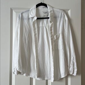 Abercrombie & Fitch White Oversized Shirt